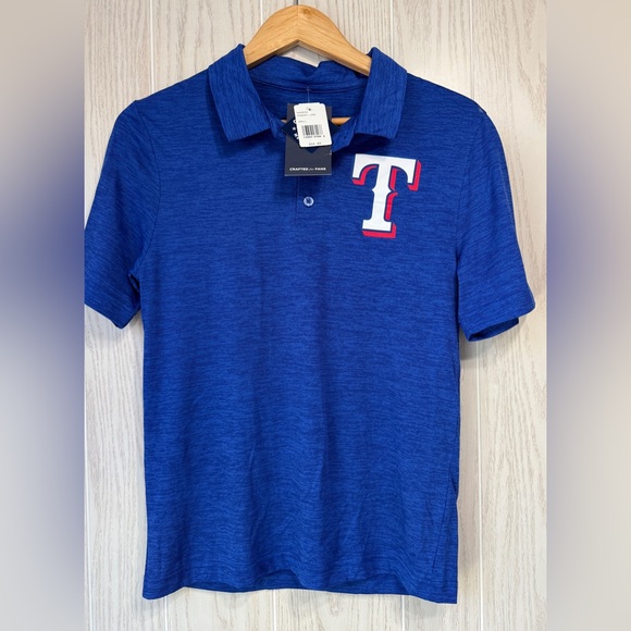 Fanatics Texas Rangers Polo Shirt Blue Size Small NWT - Picture 1 of 3